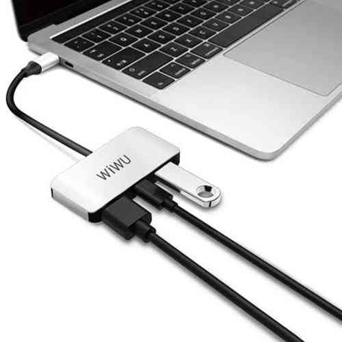 WiWu Alpha C2H 3 in One USB C to HDMI USB Adapter